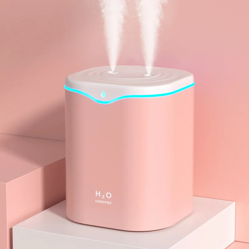 2000ml Large Capacity Dual Spray Humidifier Usb Home Silent Water Replen one Sprayisher 2L Air Purifier Water Diffuser Office