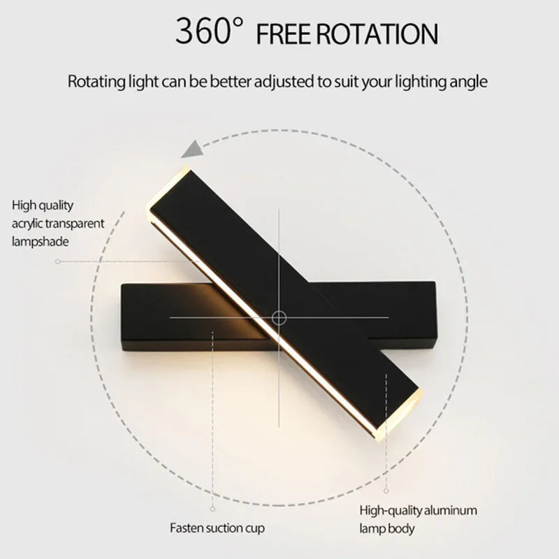 Nordic Desing Long Wall Lamp Modern Led Wall light For Living Room Bedroom LED Bedside Lamp Home Decor Wall Sconces Lights Lamps