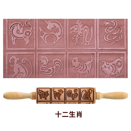 Pottery Art Wood Texture Roll Relief Tree Stone Flower Pattern Embossed Rod Mud Rolling Pin DIY Ceramic Pottery Tools Mud Roll