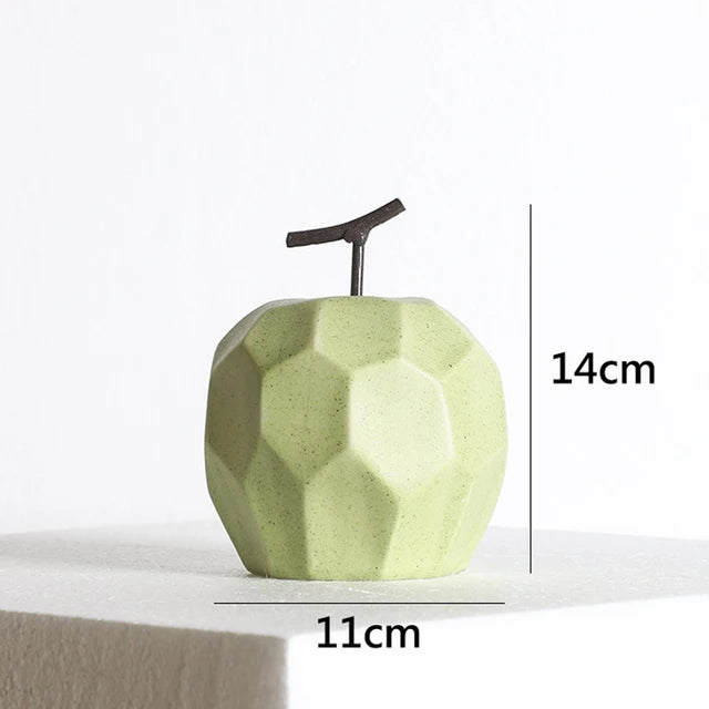 Nordic Sculpture Figurines For Interior Office Desk Accessories Home Decor Pear Apple Ceramic Decor Abstract Fruit Ornaments