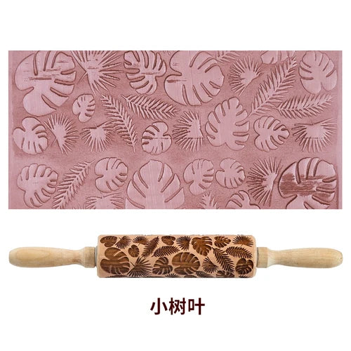 Pottery Art Wood Texture Roll Relief Tree Stone Flower Pattern Embossed Rod Mud Rolling Pin DIY Ceramic Pottery Tools Mud Roll