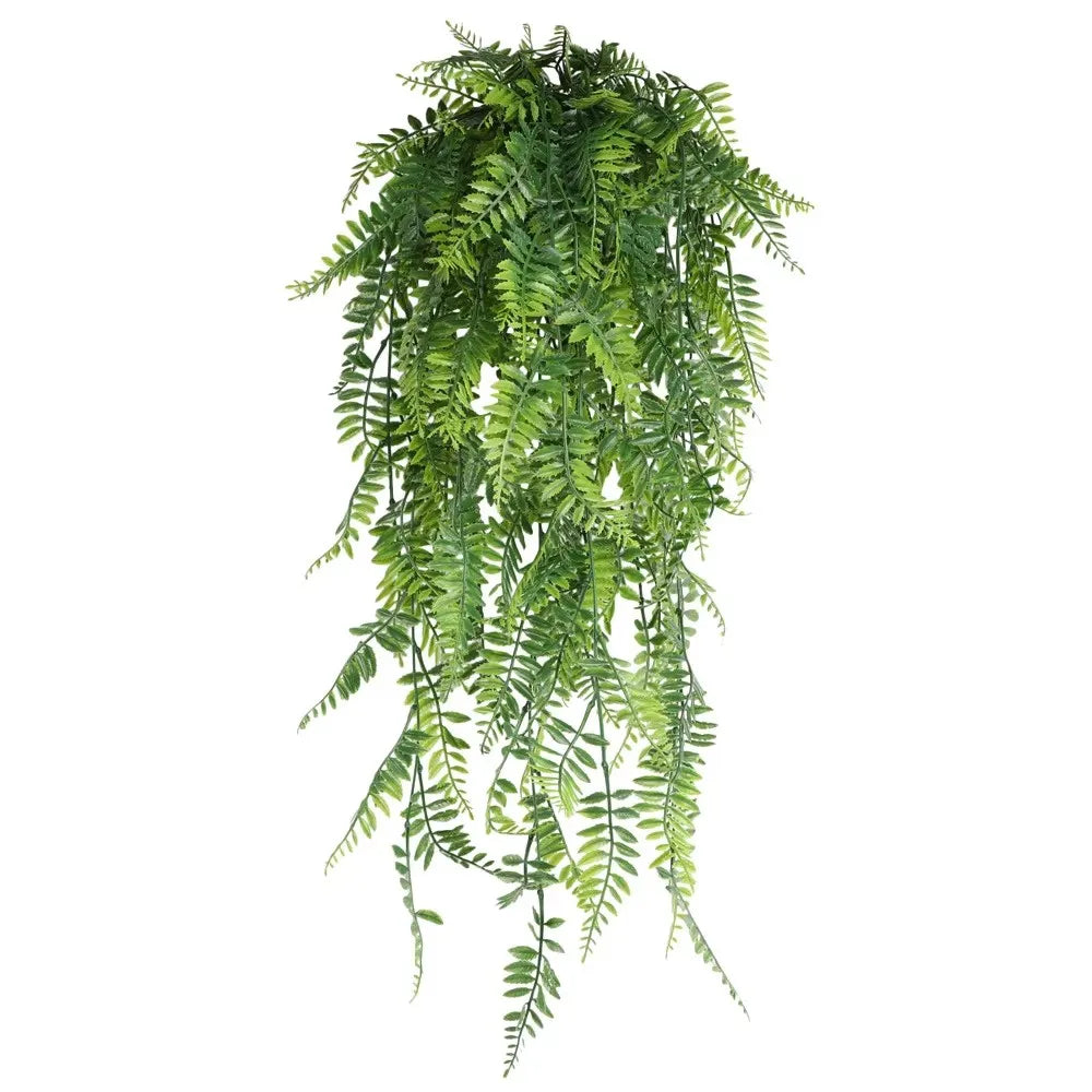 Persian fern Leaves Vines Home Room Decor Hanging Artificial Plant Plastic Leaf Grass Wedding Party Wall Balcony Decoration
