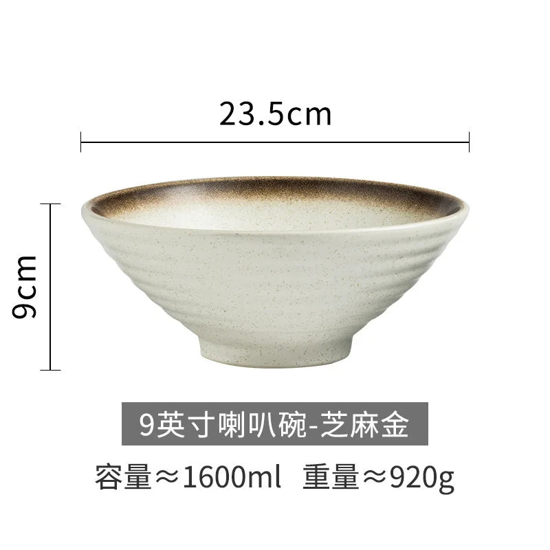 Japanese Style Ceramic Bowl, Large Ramen Bowl, Soup Bowl, Creative Tableware