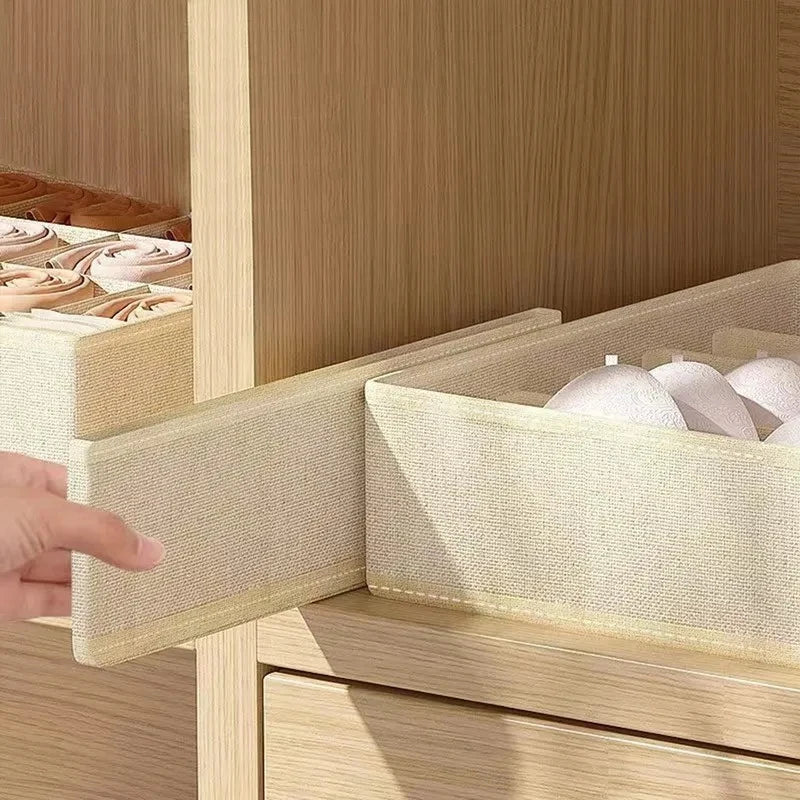 Underwear Organizer Bra Storage Box Panties Socks Storage Boxes Bedroom Wardrobe Clothes Organizer Foldable Drawer Separator Cas