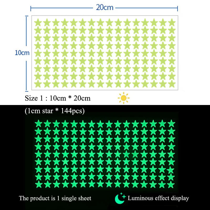 Luminous Stars Wall Stickers Kids Room Decoration Self-adhesive Decals Bedroom Background Home Decor Glow In The Dark Wallpaper