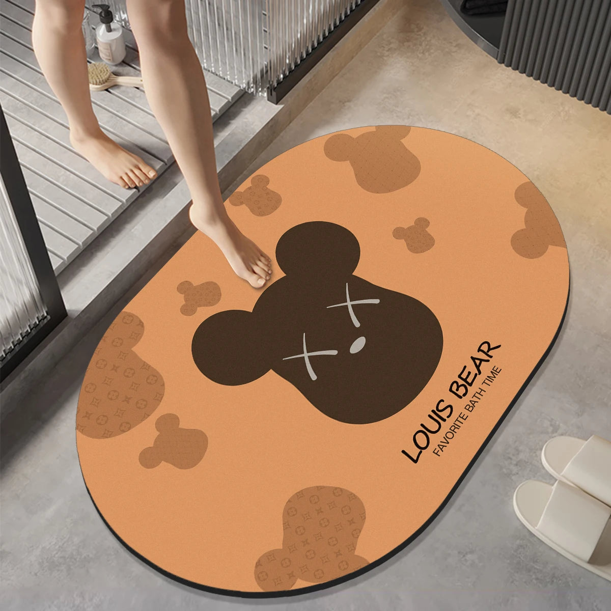 Soft diatom mud bathroom non-slip floor mat, quick-drying foot mat at the door of the bathroom, toilet toilet rug