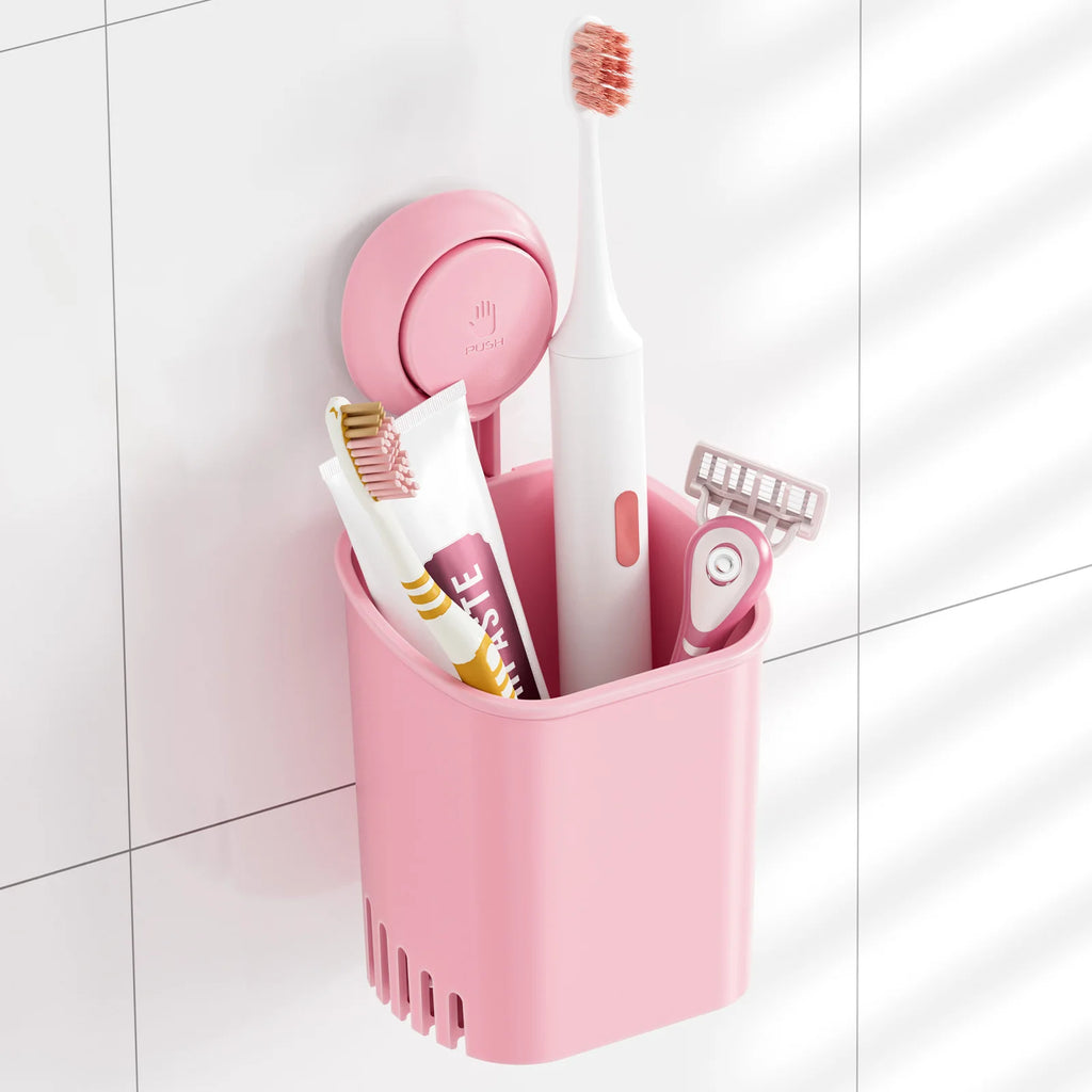 TAILI Suction Cup Toothbrush Holder No Drilling Removable Razor Holder for Bathroom Shower Electric Toothbrush Toothpaste Holder