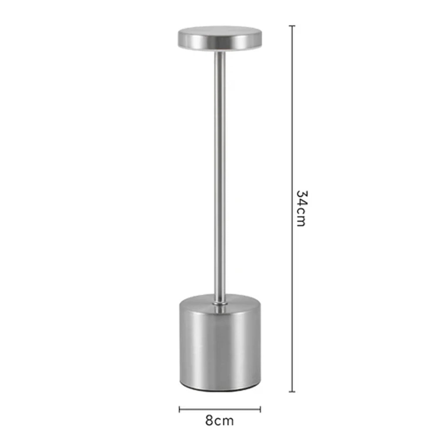 Simple LED Rechargeable Touch Metal Table Lamp Three Colors Bedside Creative Ambient Light Bar Outdoor Decoration Night Light