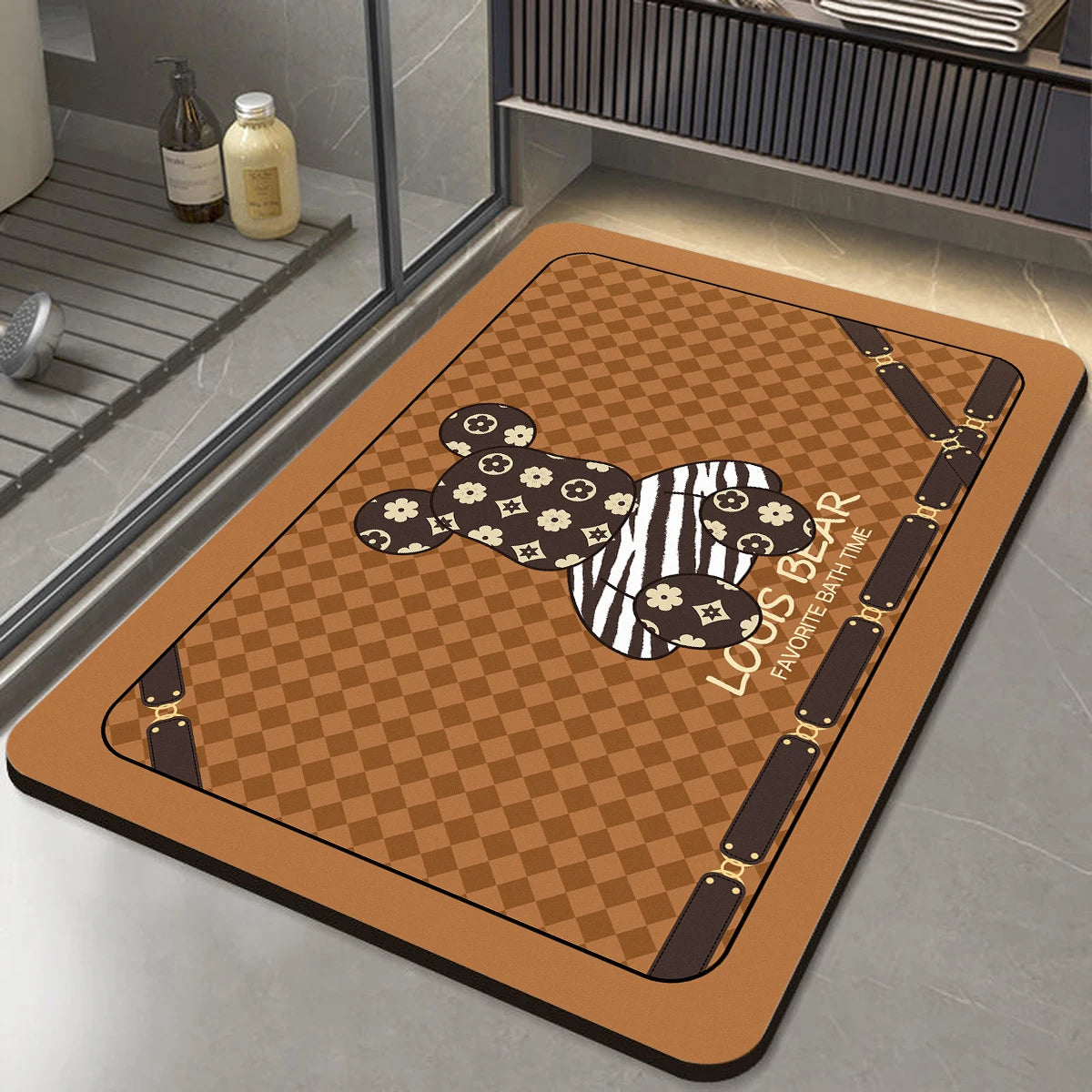 Soft diatom mud bathroom non-slip floor mat, quick-drying foot mat at the door of the bathroom, toilet toilet rug