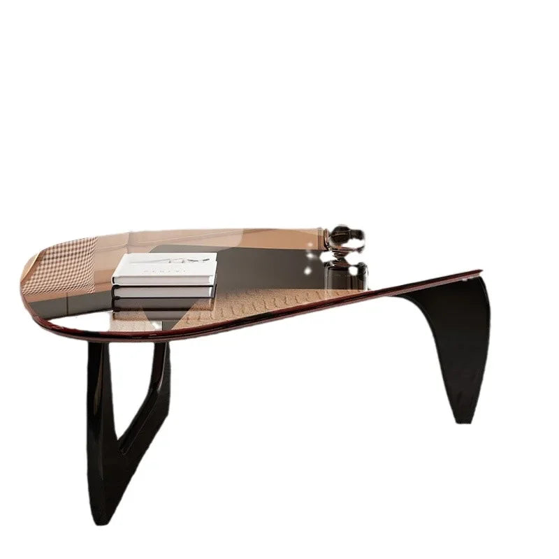 Modern Minimalist Creative Coffee Table for Small Households,Living Rooms,Tempered Glass Tea Table,Internet Famous Tea Table
