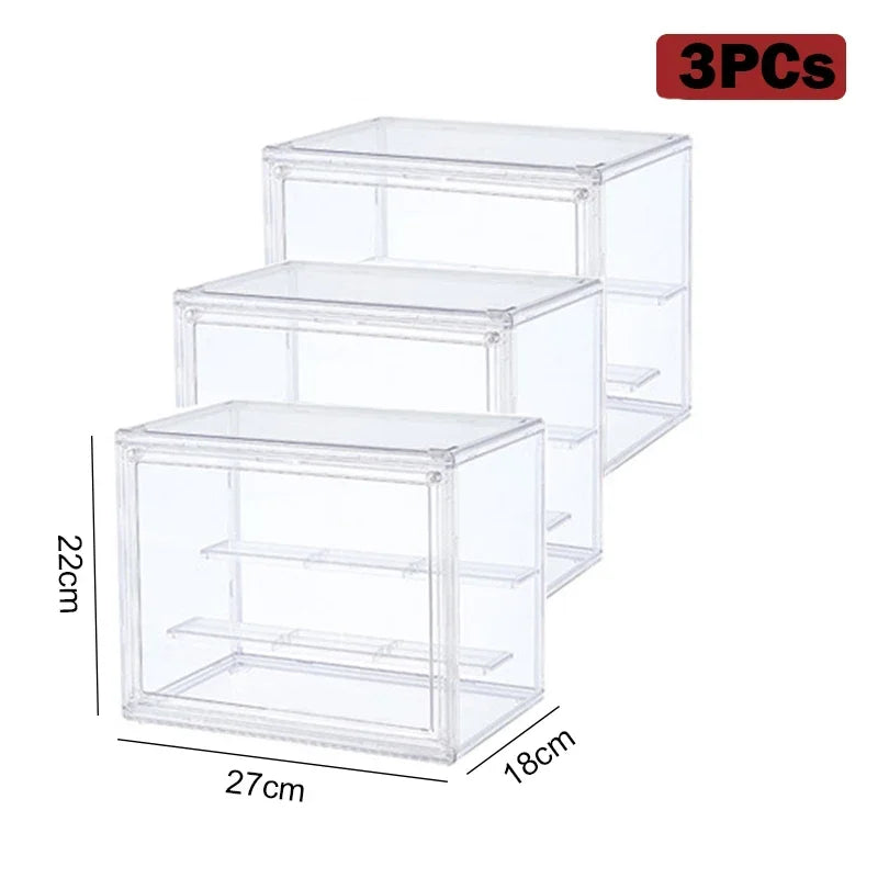New Large Capacity Storage Box Organizer for Figures Acrylic Box Clear Blind Box Showcase Makeup Organizer for Bag
