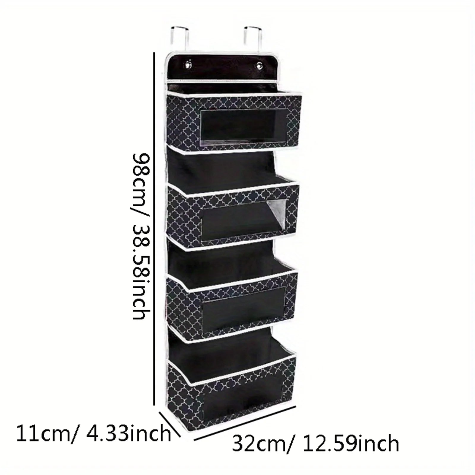 1 PC Non-Woven Fabric, 6-Layer Detachable, Divided Into 2 Hanging Storage Door Devices With Hooks, Anti Swinging Dormitory