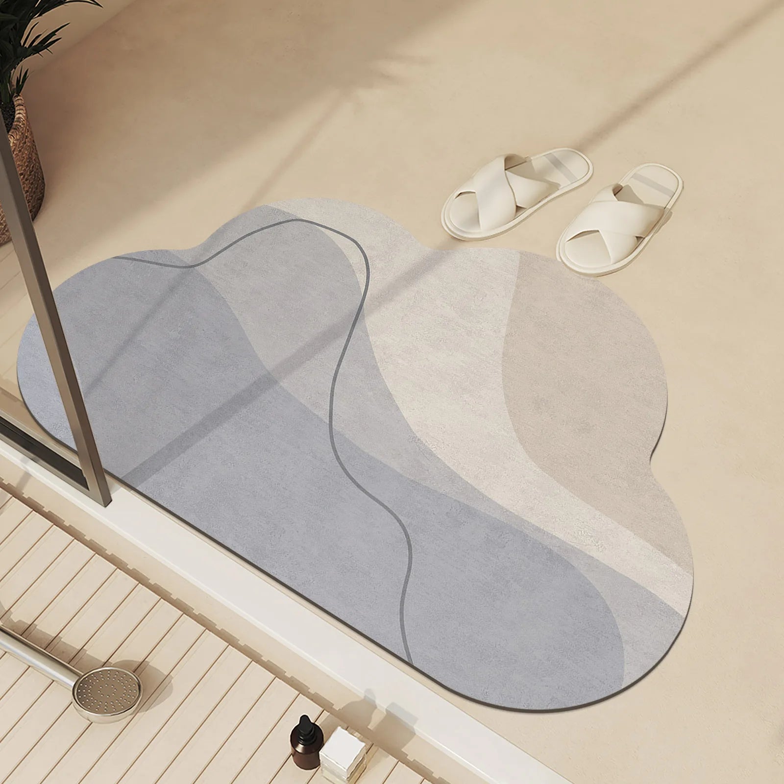 Luxury Bathroom Foot Mats Absorbent Bath Mat Non Slip Quick Dry Bathtub Shower Rug Toilet Carpet Entrance Doormat Washable