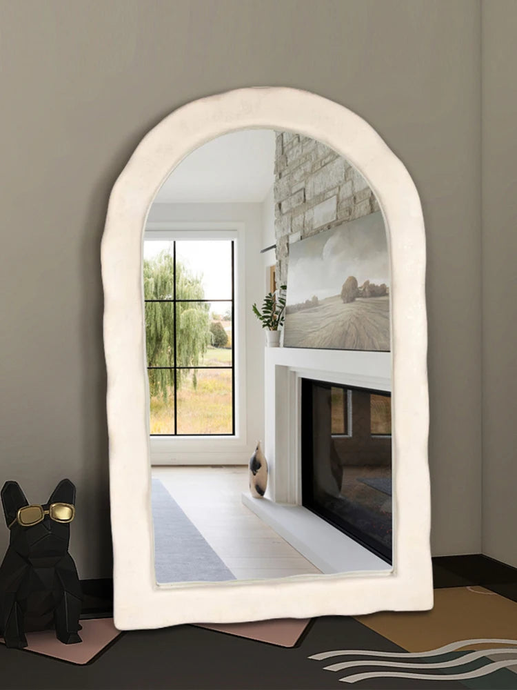 French Luxury Full-length Mirror Creative Undulating Frame Mirror Modern Home Decoration European Style HD Mirror Size 60x160cm
