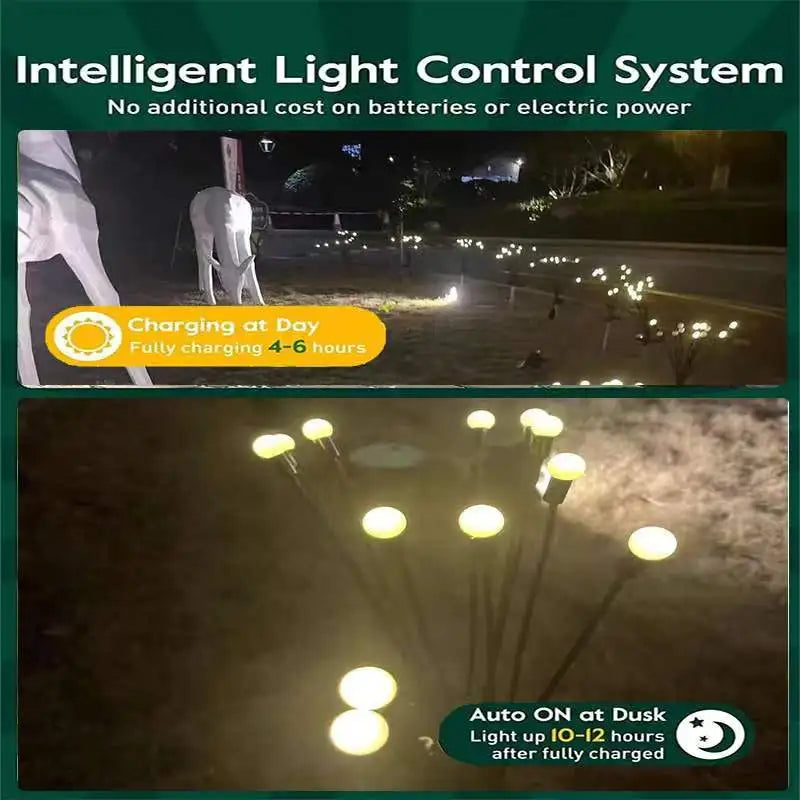 LED Solar Jellyfish Mushroom Fairy Light RGB Waterproof Energy-saving Solar Garden Lamp for Outdoor Lawns Courtyard Decor Light