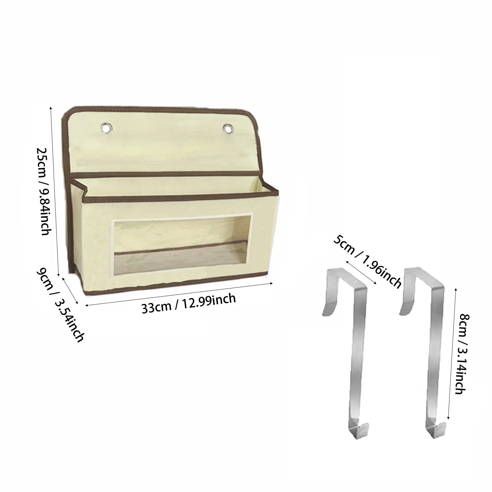 1 PC Non-Woven Fabric, 6-Layer Detachable, Divided Into 2 Hanging Storage Door Devices With Hooks, Anti Swinging Dormitory