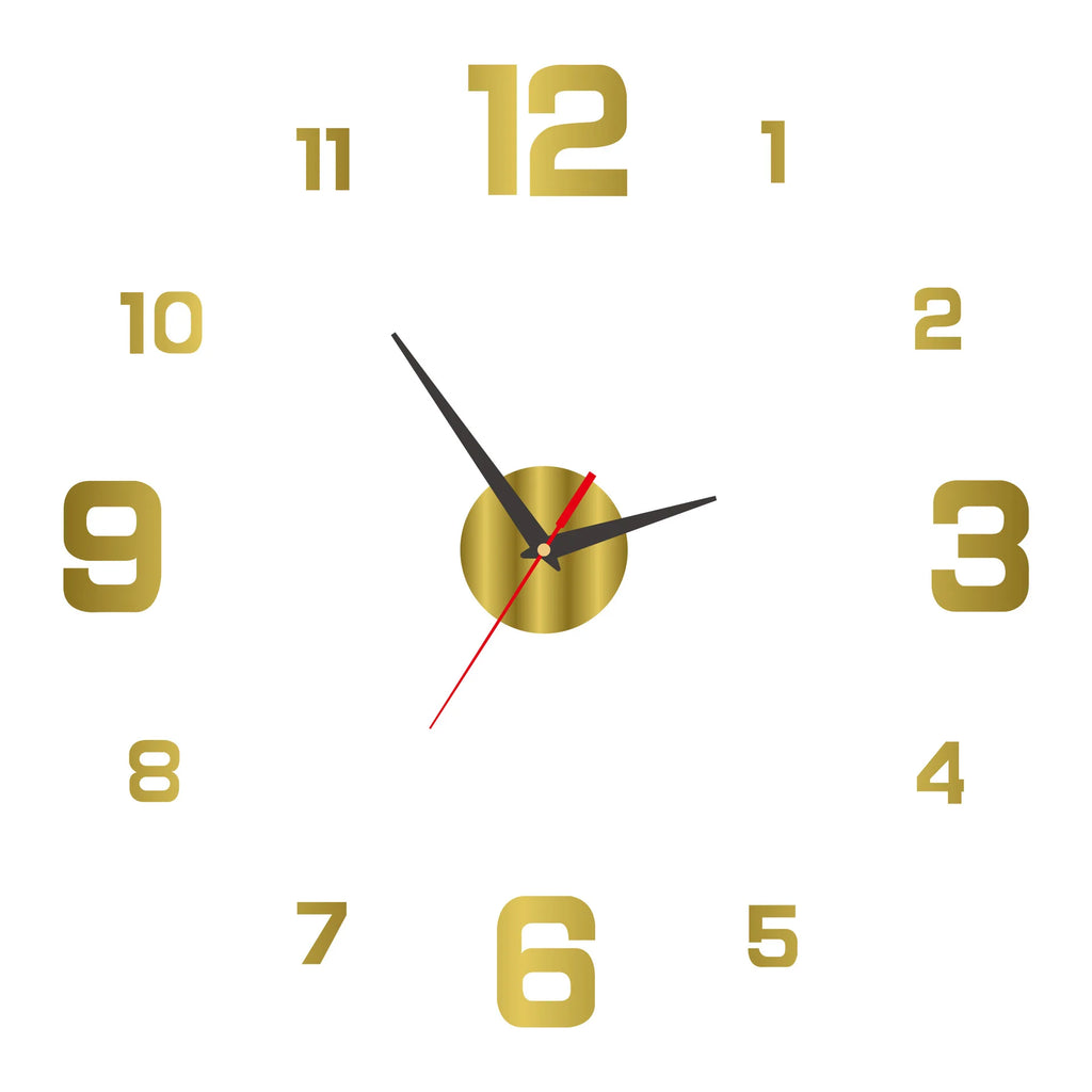 Creative minimalist glowing clock no-drill frameless silent hanging clock living room bedroom wall sticker decoration clock