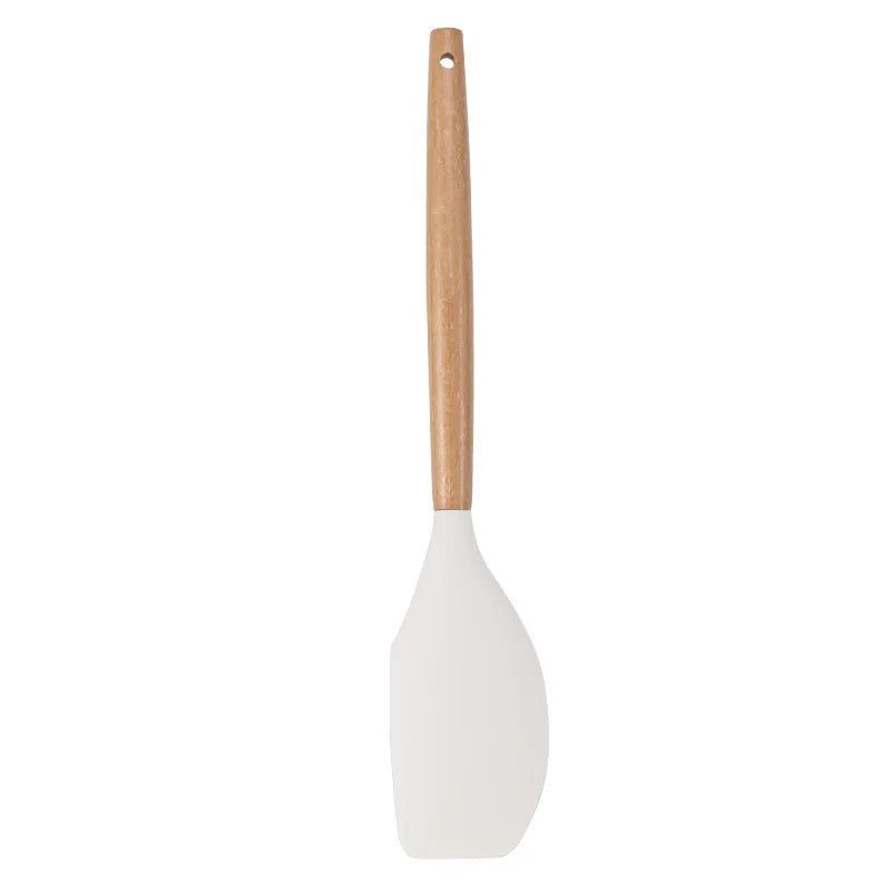 Silicone Kitchen Tools Wooden Handle Tongs Spatula Spoon Brush Whisk Kitchen Cooking Utensils Kitchen Gadgets Accessories