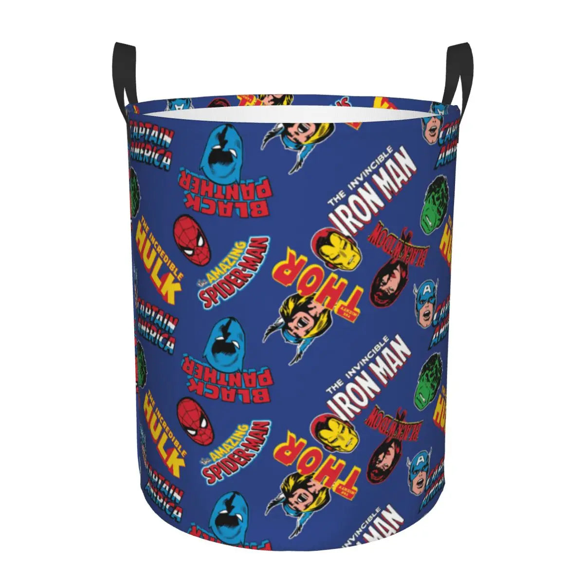 Custom Superheros Movie Collection Laundry Hamper Large Clothes Storage Basket Spider Man Comics Toys Bin Organizer for Nursery