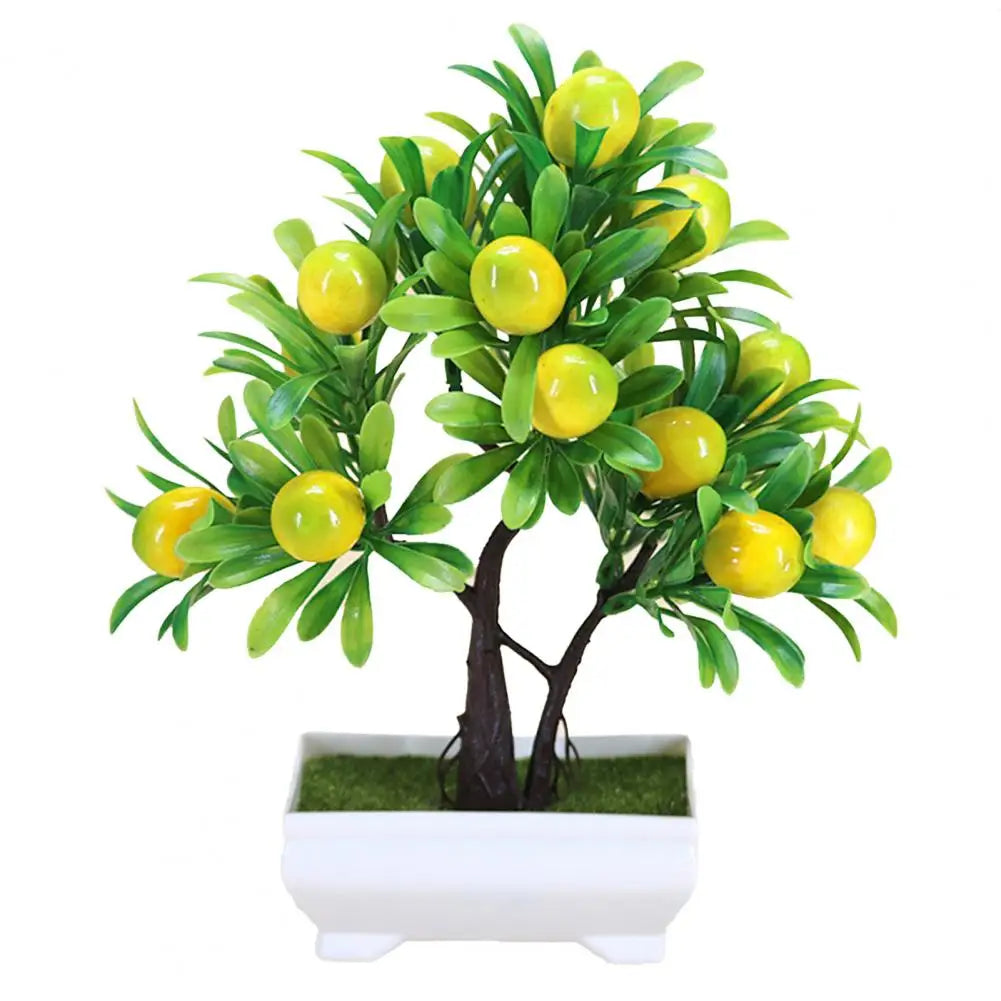 Artificial Orange Bonsai Potted Flower Home Office Garden Decor Peach pepper Tree Artificial Fruit Plant Potted Fake Plant Decor