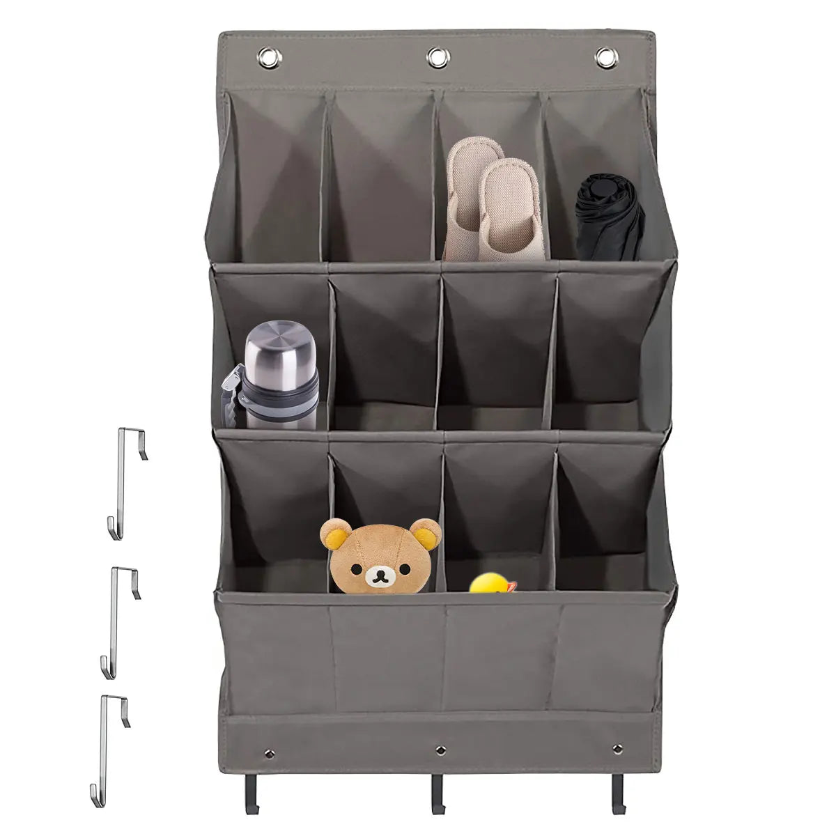 12 Large Pockets Shoes Organizer Rack Hanging Organizers Space Saver Hanging Over The Door Behind Closet Storage Hanger Bags