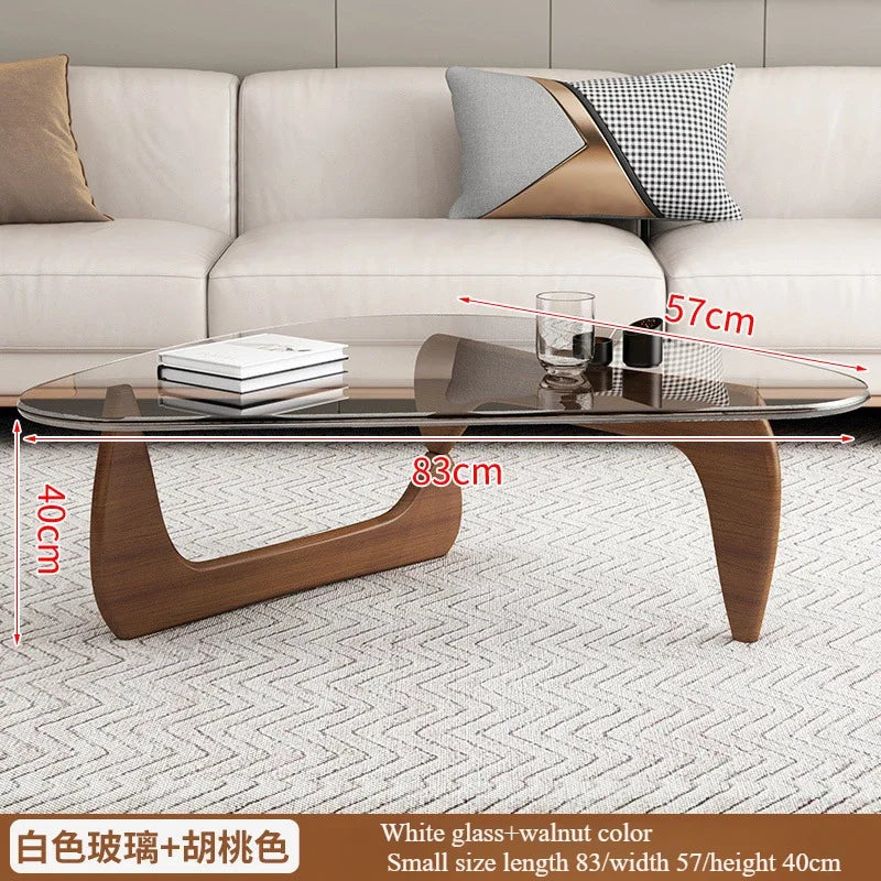 Modern Minimalist Creative Coffee Table for Small Households,Living Rooms,Tempered Glass Tea Table,Internet Famous Tea Table