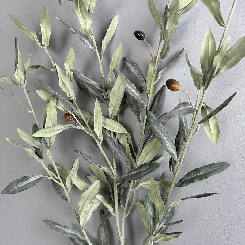 Lifelike Olive Branch Artificial Plants for Home Wedding Party Decoration Arch Flower Arrangement Fake Berry Room Vase Pants