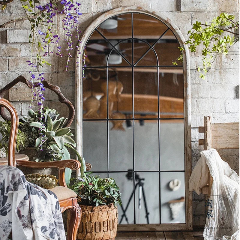 Standing Full Length Mirror Window Creative Wall Hanging Decorative Mirror Dressing Espejos Decorativos Aesthetic Room Decor