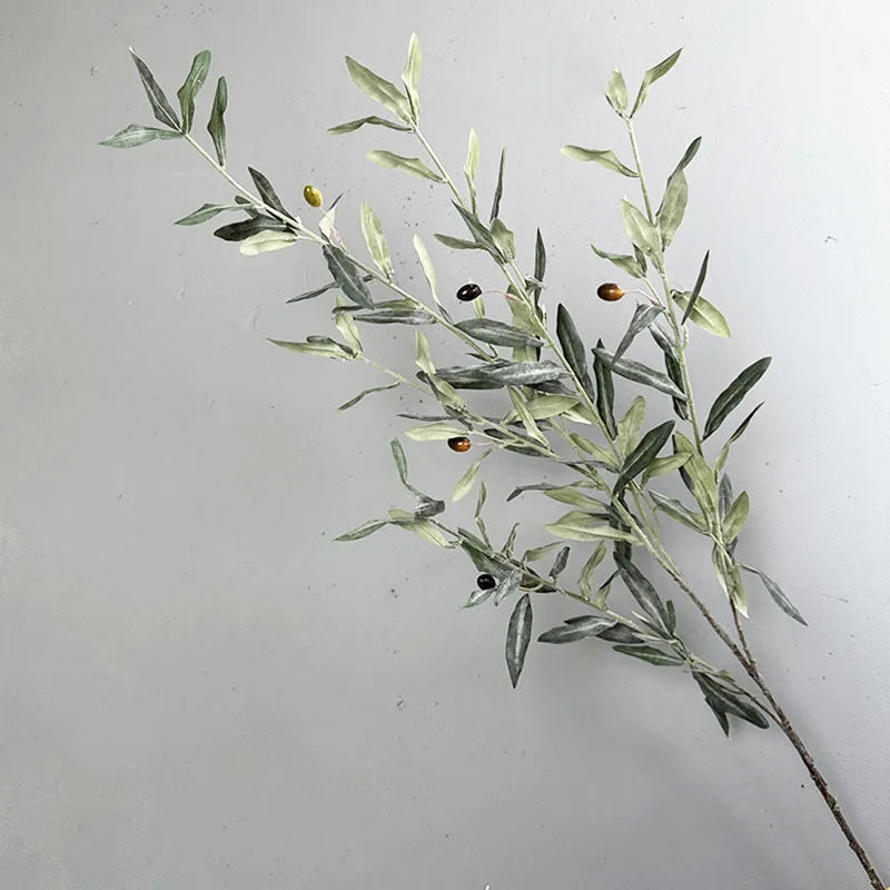 Lifelike Olive Branch Artificial Plants for Home Wedding Party Decoration Arch Flower Arrangement Fake Berry Room Vase Pants