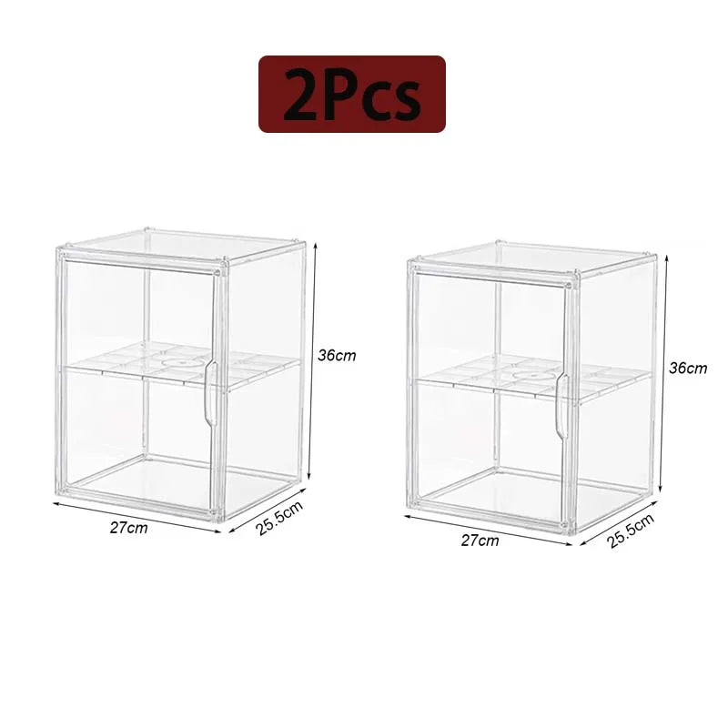 New Large Capacity Storage Box Organizer for Figures Acrylic Box Clear Blind Box Showcase Makeup Organizer for Bag