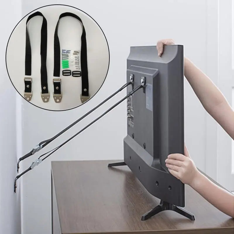 Good Quality Baby Safety Lock 2pcs/lot Baby Safety Anti-Tip Straps For Flat TV Furniture Wall Strap Child Lock Protection NEW