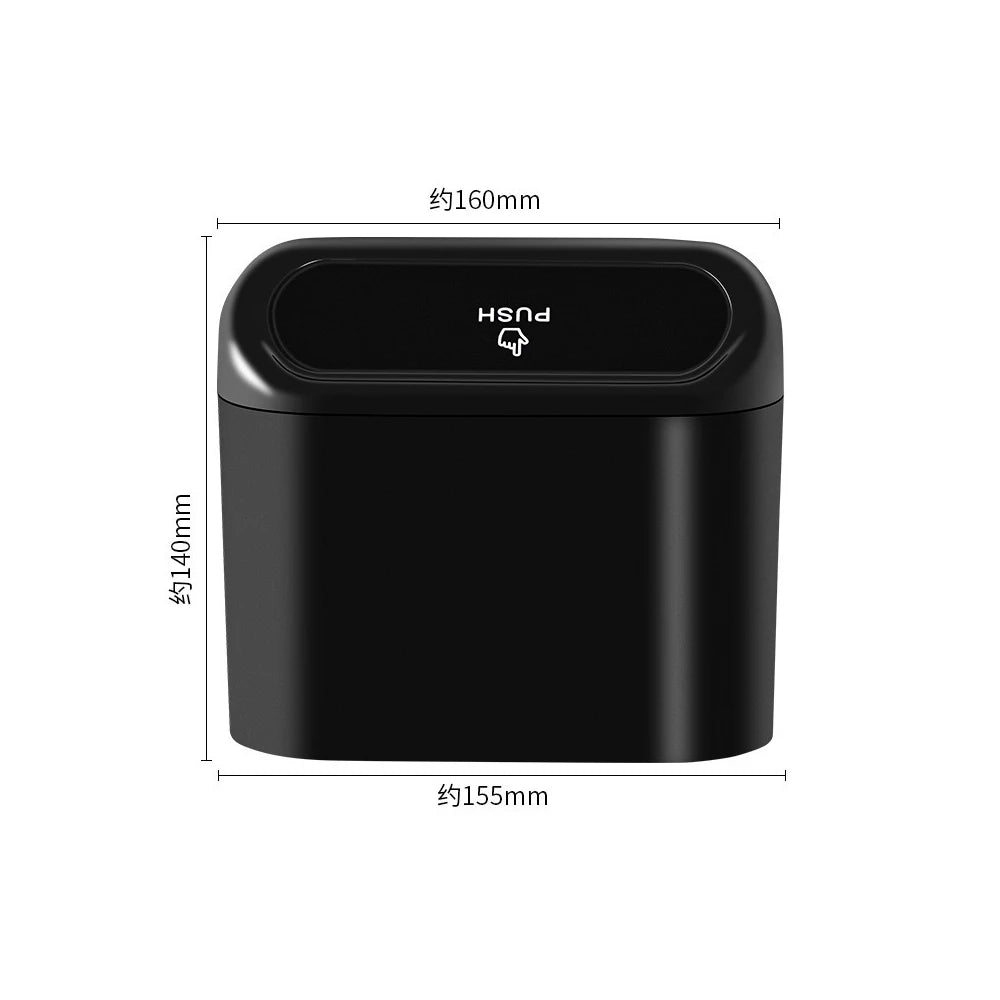 Portable Car Trash Can Hanging Mini Vehicle Garbage Organization With Lid Multifunctional Folding Automotive Garbage Storage Box