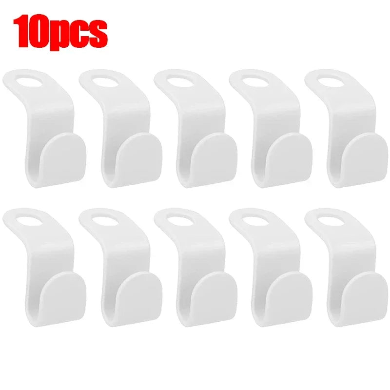 50/5Pcs Clothes Hanger Hooks Space Saving Closet Connector Hook Cascading Hanger Plastic Extender Clips Wardrobe Coat Organizer
