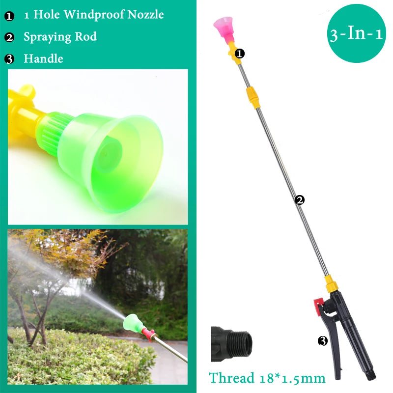 Hand Pressure Sprayer Retractable 0.45-0.8m Sprayer Rod For Outdoor Garden Pesticide Spray Fruit Tree Watering Can Accessories
