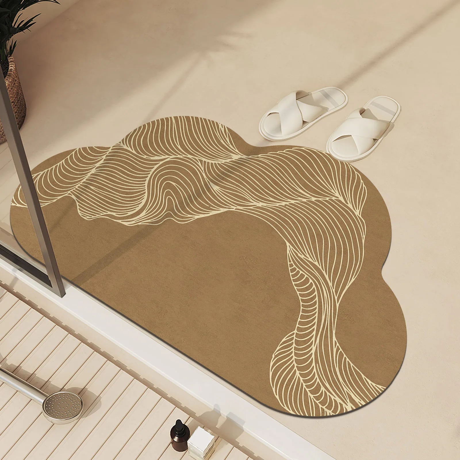 Luxury Bathroom Foot Mats Absorbent Bath Mat Non Slip Quick Dry Bathtub Shower Rug Toilet Carpet Entrance Doormat Washable