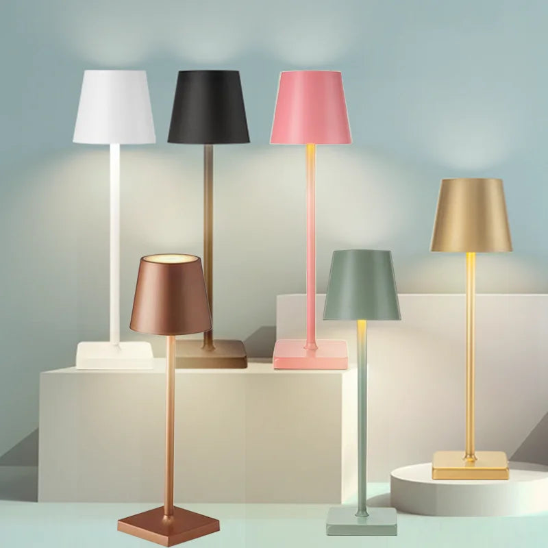 LED Touch Sensor Table Lamp 3 Color Desktop Night Light Bedside Creative Ambient Light Bar Outdoor Decoration Room Outdoor Decor
