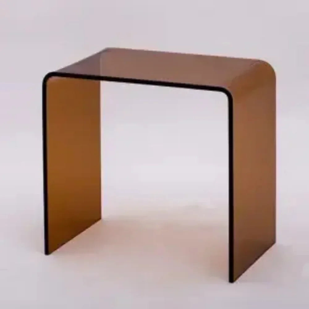New Acrylic Glass Stool Change Shoes Footstool Family Sofa Stool Living Room Sofa Coffee Table Small Side Table Bench Table