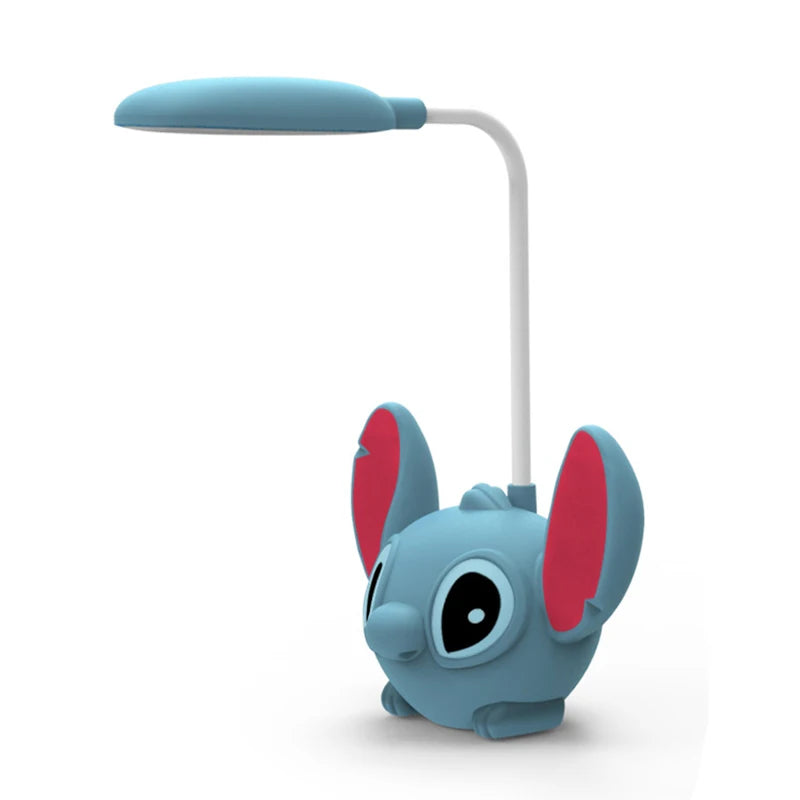 Disney Stitch Led Nightlight Anime Cutoon Desk Lamp Foldable Sharpener Eye Protection Desk Lamp Usb Charging Kid Christmas Gift