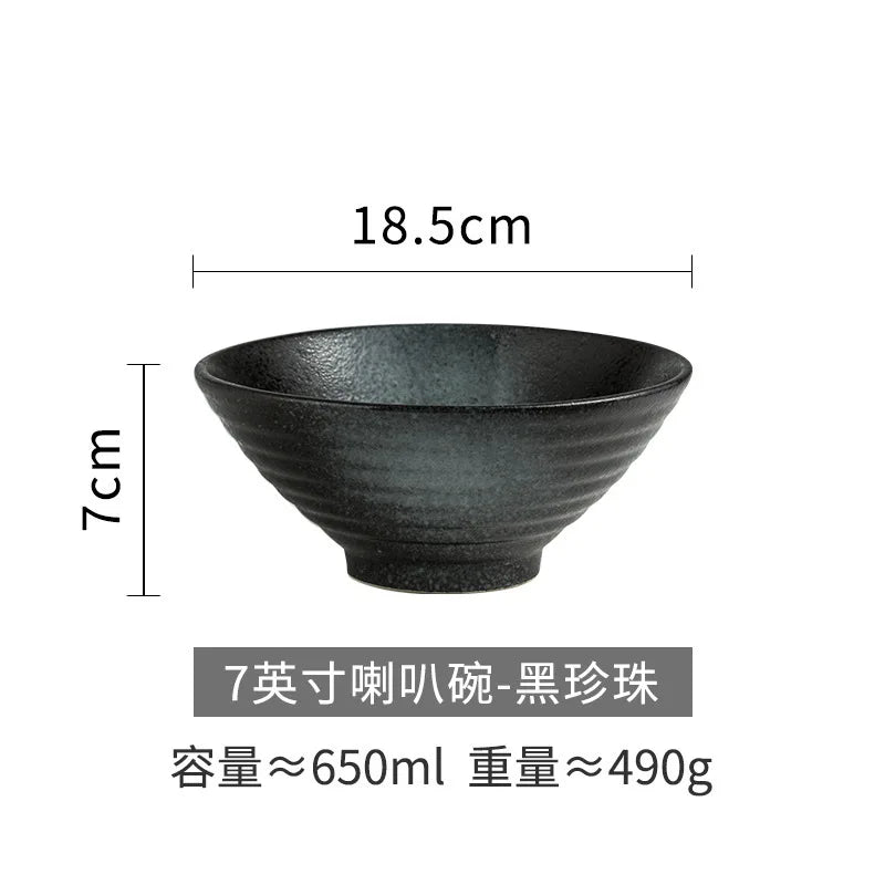 Japanese Style Ceramic Bowl, Large Ramen Bowl, Soup Bowl, Creative Tableware