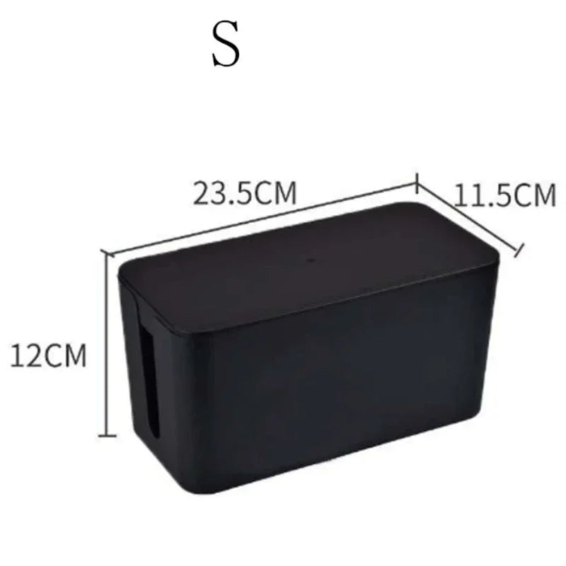 Cable Management Box Desktop Power Strip Storage Box Dustproof Socket Storage Box Home Wire Case Wire Management Cable Organizer