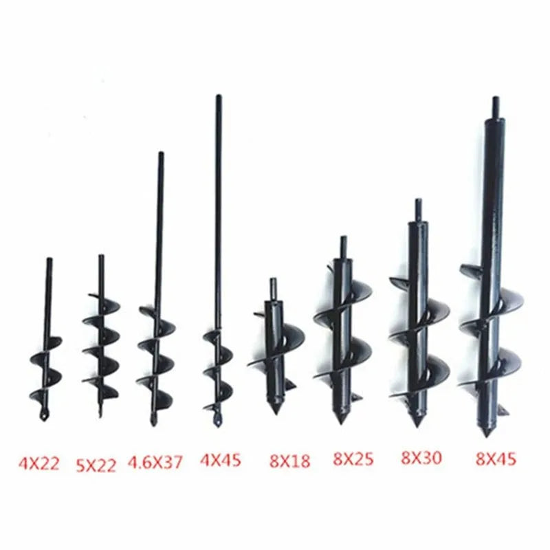 Metal Drill Bit Set Steel Gardening Tools Yard Spiral Rod Loose Soil Digging Pit Sowing Planting Flowers And Trees Plant Tool