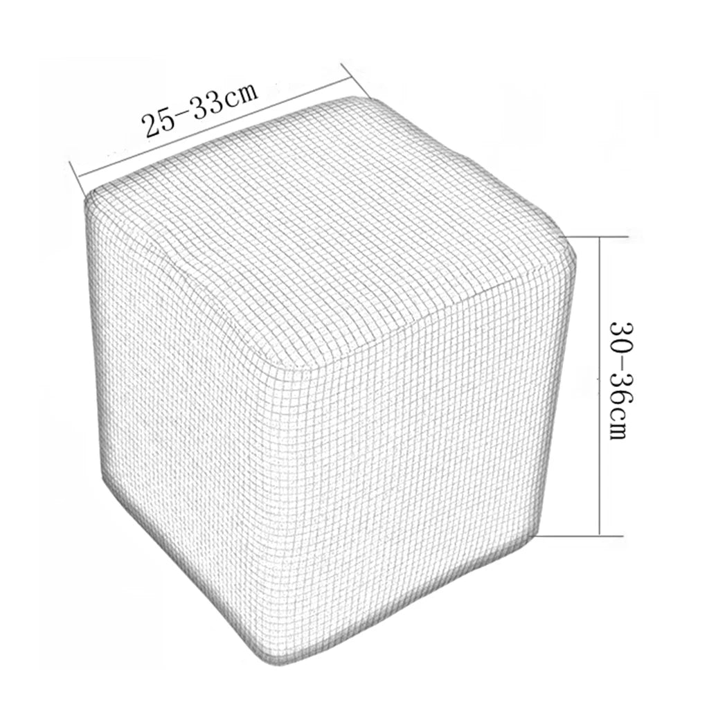 New Solid Stretch Ottoman Slipcover Sofa Footstool Cover Storage Protector