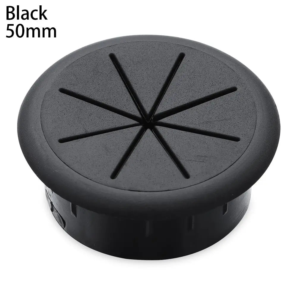 50/60MM Desk Cord Grommet Wire Hole Cover Line Outlet Port Threading Box Cover Cable Passing Box Office Table Cable Organizer