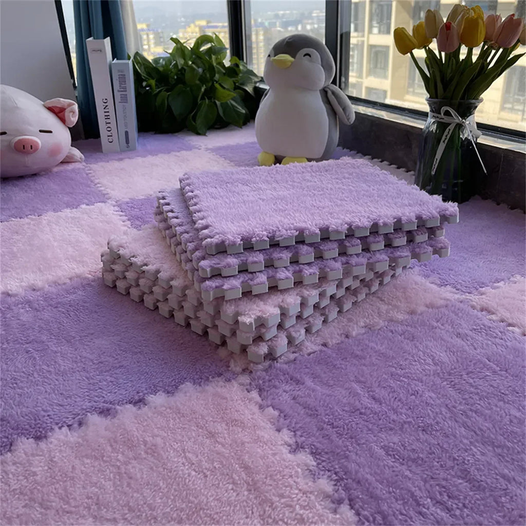 10/20Pcs Soft Plush Children's Mat Baby Play Mat Baby Toys Eva Foam Puzzle Carpet in Children's Room Keep Warm Playmat Floor Mat