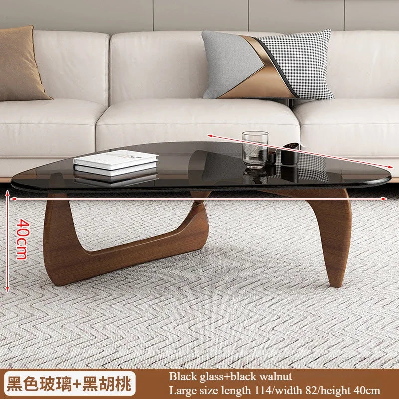 Modern Minimalist Creative Coffee Table for Small Households,Living Rooms,Tempered Glass Tea Table,Internet Famous Tea Table