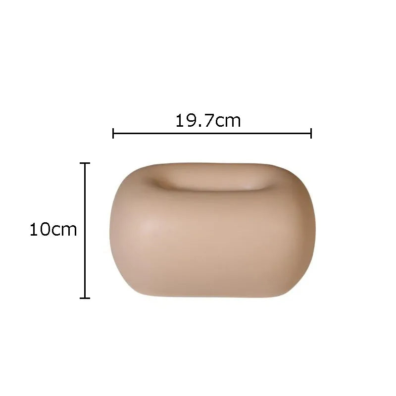 Creative Round Corner Tissue Box Coffee Table Desk Decoration Minimalism Ceramic Tissue Box Bedside Table Paper Towel Case