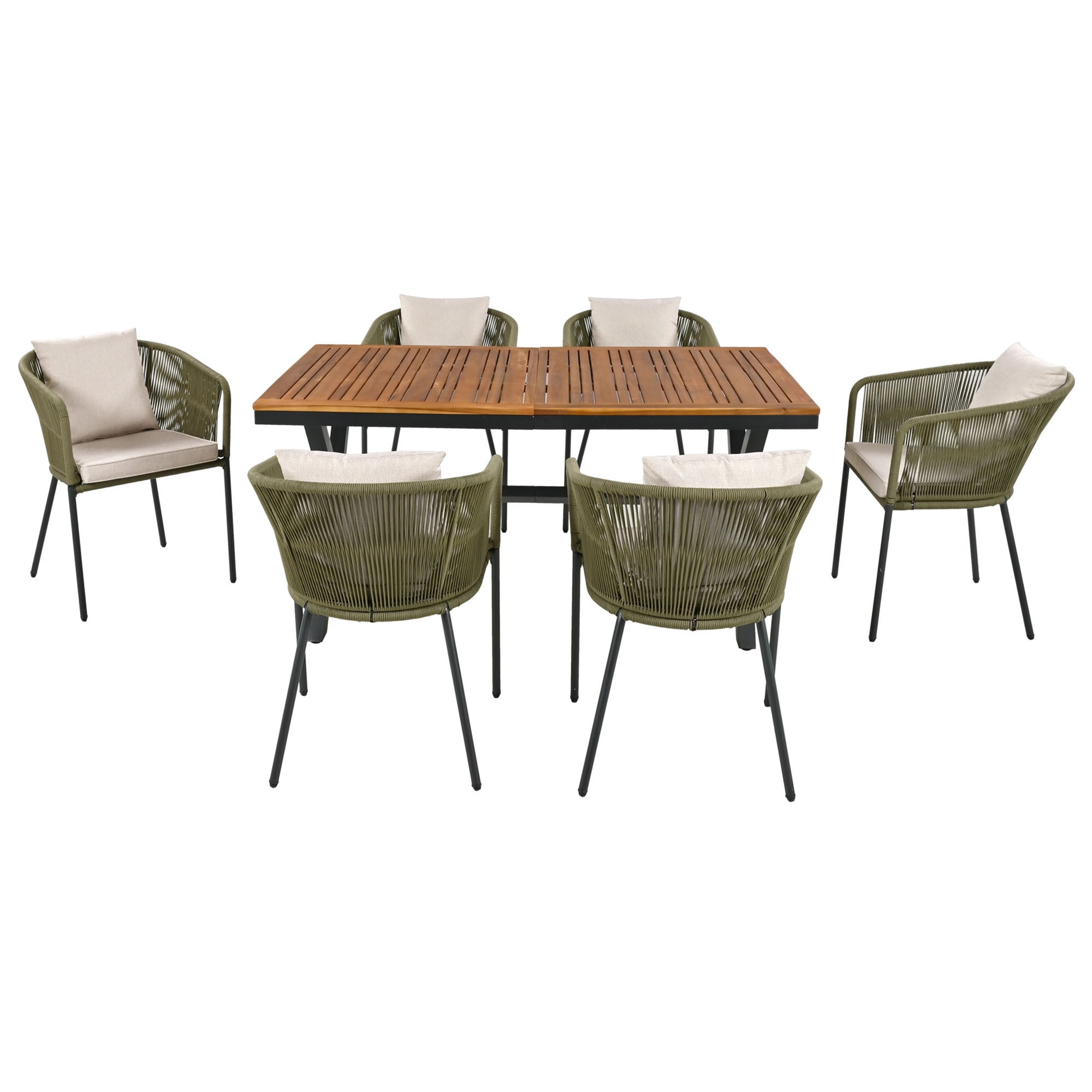 7 Pieces Patio Dining Set, All-Weather Outdoor Furniture Set with SHIPPING ONLY IN USA