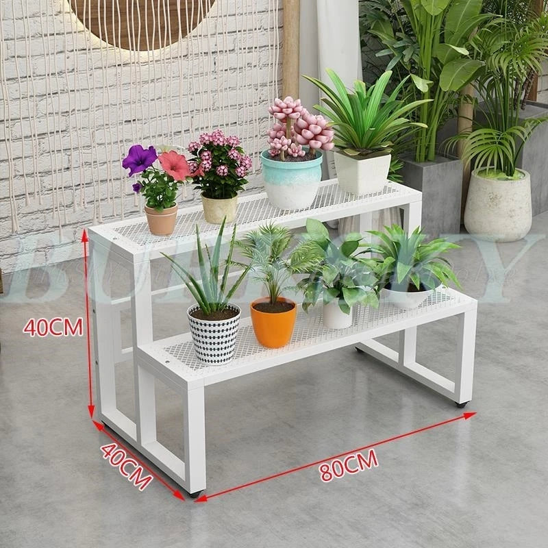 Flower Stand Plant Stand 2/3/4Tier Flower Shelf Planter Rack Storage Organizer Display Indoor Garden Balcony Floor-standing Rack