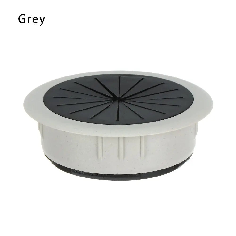 50/60MM Desk Cord Grommet Wire Hole Cover Line Outlet Port Threading Box Cover Cable Passing Box Office Table Cable Organizer
