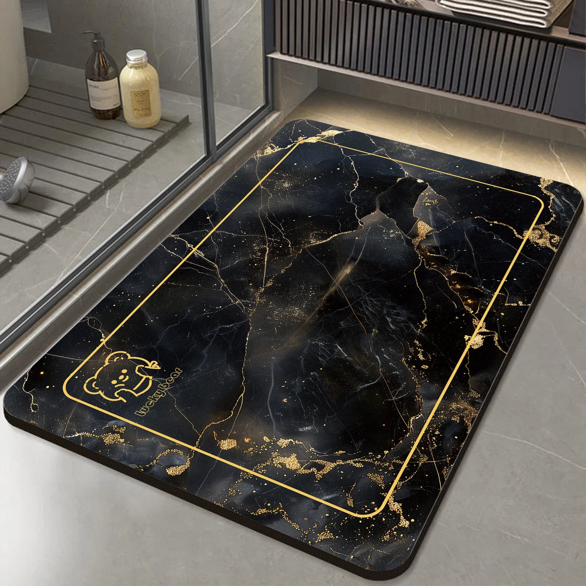Soft diatom mud bathroom non-slip floor mat, quick-drying foot mat at the door of the bathroom, toilet toilet rug